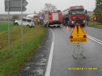 Wypadek samochodu dostawczego w Kuśnierzu