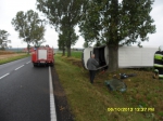 Wypadek samochodu dostawczego w Proszyskach - 06.10.2012
